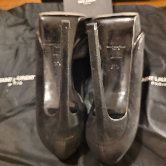 Saint Laurent black suede stiletto, size 7.5 - Picture 8 of 13